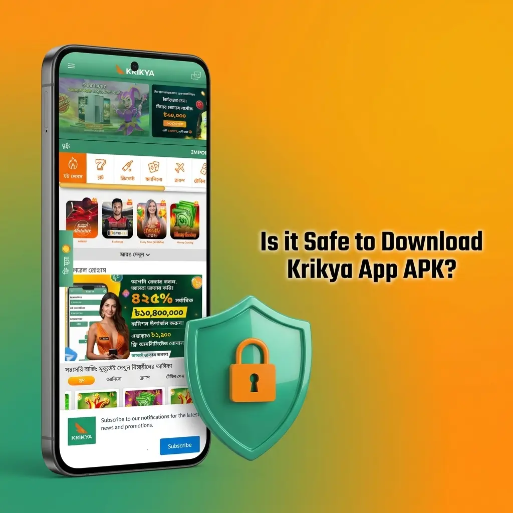 Krikya App APK download safety with SSL encryption and Curacao eGaming licence compliance for secure mobile gaming