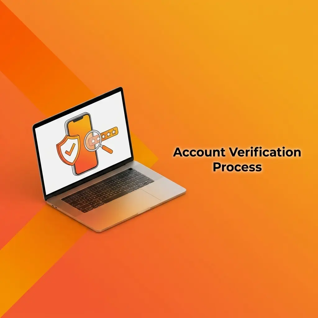 Account verification process showing identity document upload, address confirmation, and approval steps for secure access