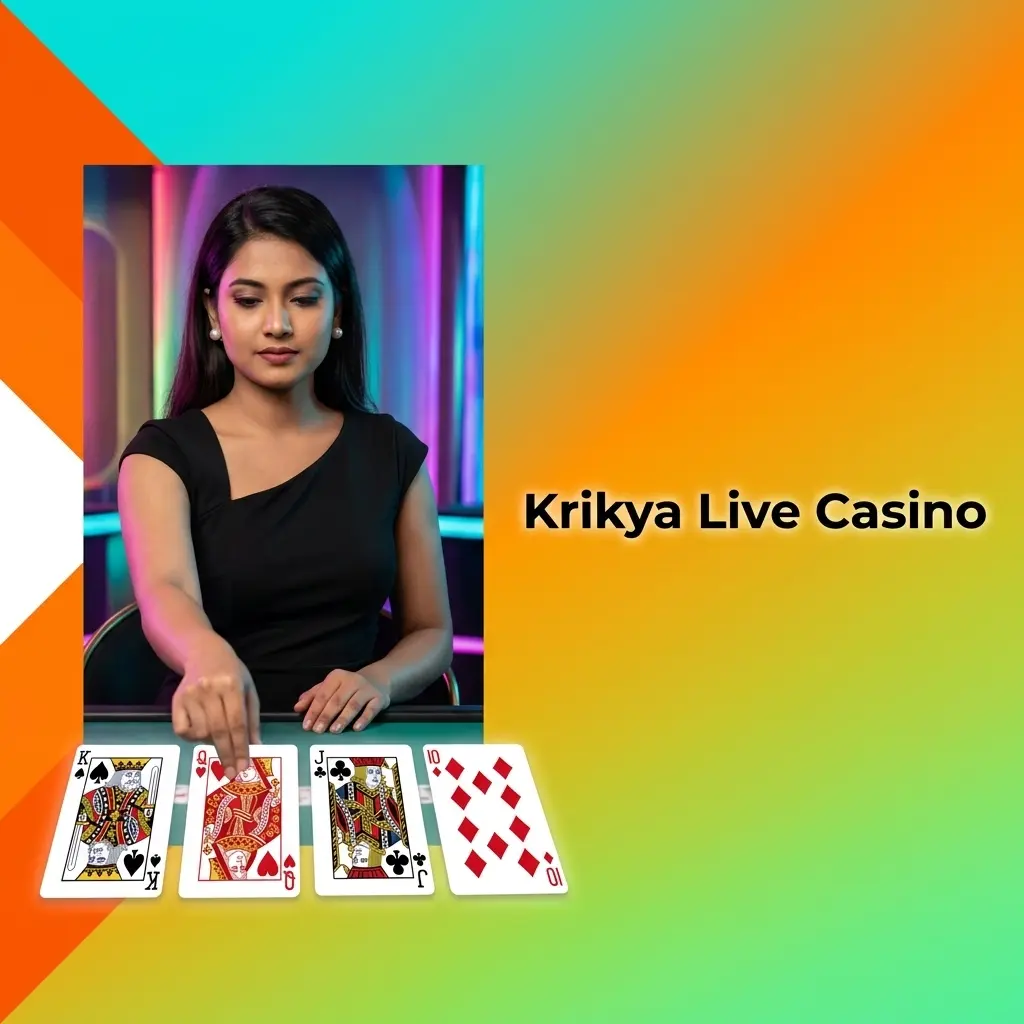 Krikya Live Casino with professional dealers streaming HD video of baccarat, blackjack, roulette, Teen Patti games