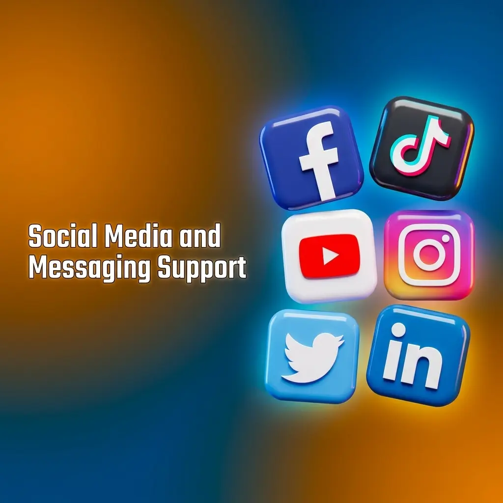Krikya Bangladesh social media and messaging support via WhatsApp, Telegram, Facebook Messenger, and Twitter/X